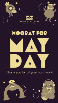 Hooray May Day TikTok Video Design