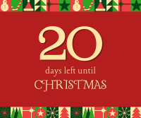 Modern Christmas Countdown Facebook Post Design