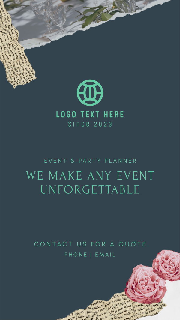 Event and Party Planner Scrapbook Instagram Story Design Image Preview