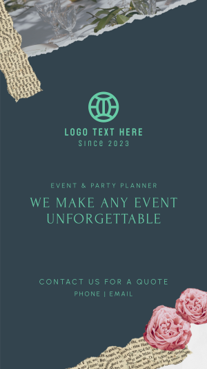 Event and Party Planner Scrapbook Instagram story Image Preview
