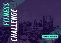 Fitness Challenge Postcard Image Preview