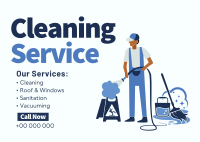 Professional Cleaner Services Postcard Design