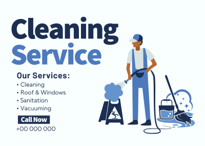 Professional Cleaner Services Postcard Image Preview