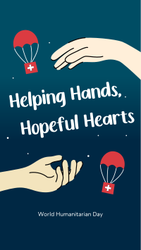 Helping Hands Humanitarian Day Instagram Reel Design