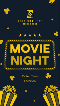Movies and Popcorn Facebook Story Design