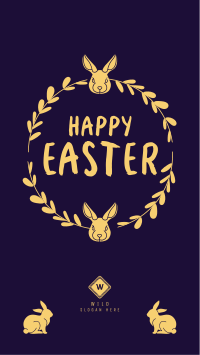 Easter Bunny Wreath Facebook story Image Preview