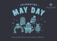 Celebrate May Day Postcard Design