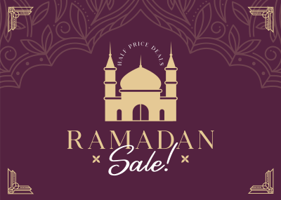 Blessed Ramadan Sale Postcard Image Preview