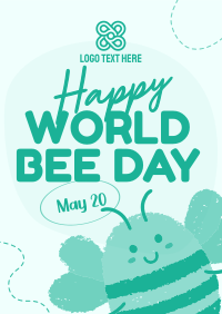 Modern Celebrating World Bee Day Poster Design