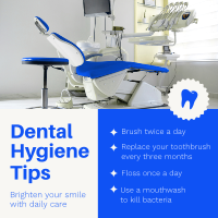 Dental Hygiene Tips Instagram Post Design