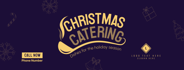 Christmas Catering Facebook Cover Design Image Preview