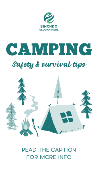 Cozy Campsite Instagram story Image Preview