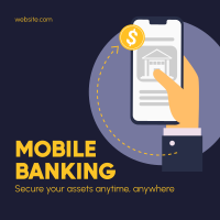 Mobile Banking Instagram Post Design