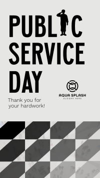 Minimalist Public Service Day Reminder TikTok Video Image Preview