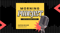 Morning Podcast Stream Facebook Event Cover Design