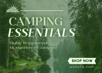 Mountain Hiking Camping Essentials Postcard Design