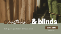Curtains & Blinds Business Facebook Event Cover Design