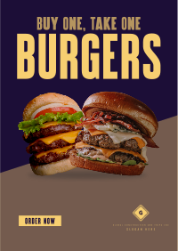 Double Burgers Promo Flyer Design