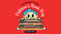 Cartoon Books Facebook Event Cover Design