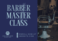 Barber Masterclass Postcard Design