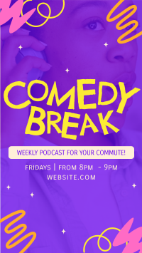 Comedy Break Podcast TikTok Video Design