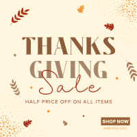 Thanksgiving Sale Instagram post Image Preview