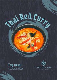 Thai Red Curry Poster Design