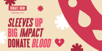 Droplet Blood Donation Twitter Post Design
