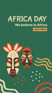Africa Day Masks Instagram Story Design