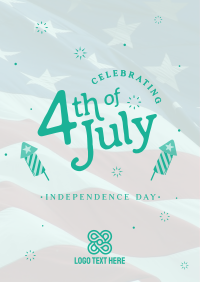 Modern Fireworks Celebrate 4th of July Poster Image Preview