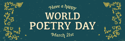 World Poetry Day Twitter header (cover) Image Preview