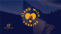 Stand with Ukraine Zoom Background Design