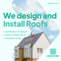 Install Roofing Needs Instagram Post Design