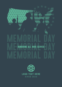 Military Soldier Memorial Poster Design