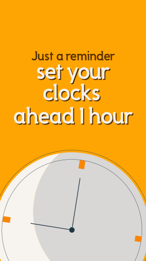 Daylight Saving Reminder Instagram story Image Preview