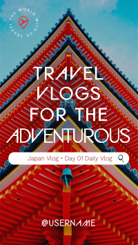 Travel Vlogs Japan TikTok Video Design