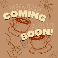 Cafe Coming Soon Instagram Post Design