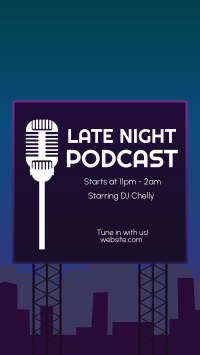 Late Night Podcast Facebook Story Design