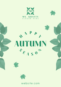 Autumn Season Leaves Flyer Image Preview