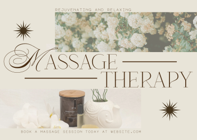 Sophisticated Massage Therapy Postcard Image Preview