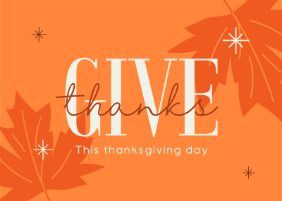 Minimalist Thanksgiving Postcard Image Preview