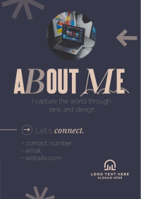 About Me Dark Themed Poster Image Preview