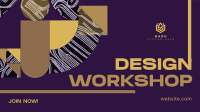 Modern Abstract Design Workshop Facebook Event Cover Design