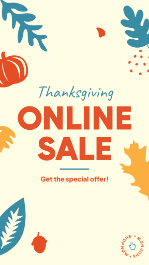 Thanksgiving Online Sale Facebook story Image Preview