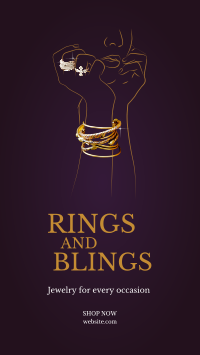 Rings and Bling Facebook story Image Preview