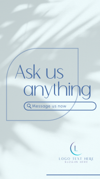 Simply Ask Us Whatsapp Story Design