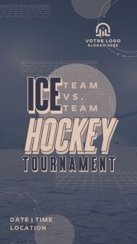 Sporty Ice Hockey Tournament Instagram Story Design