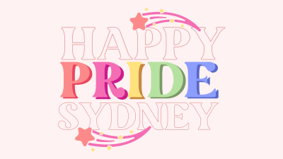 Happy Pride Text Facebook event cover Image Preview
