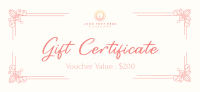 Classic Deco Gift Certificate Image Preview