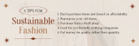 Stylish Chic Sustainable Fashion Tips Twitter Header Image Preview